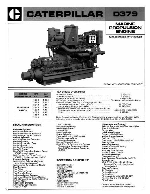 Cat D399 Engine Specifications